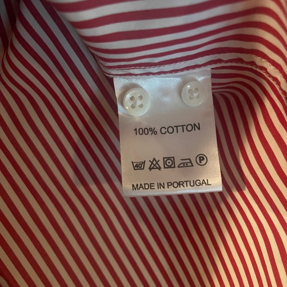 Ann Mashburn Frill Top Red Stripe size L - Picture 4 of 6